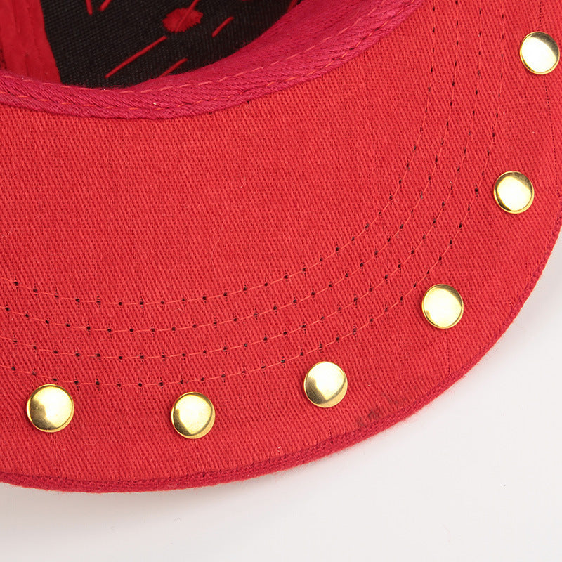 Baseball Cap with Stunning Gold Wing - Shaped Metal Embellishments