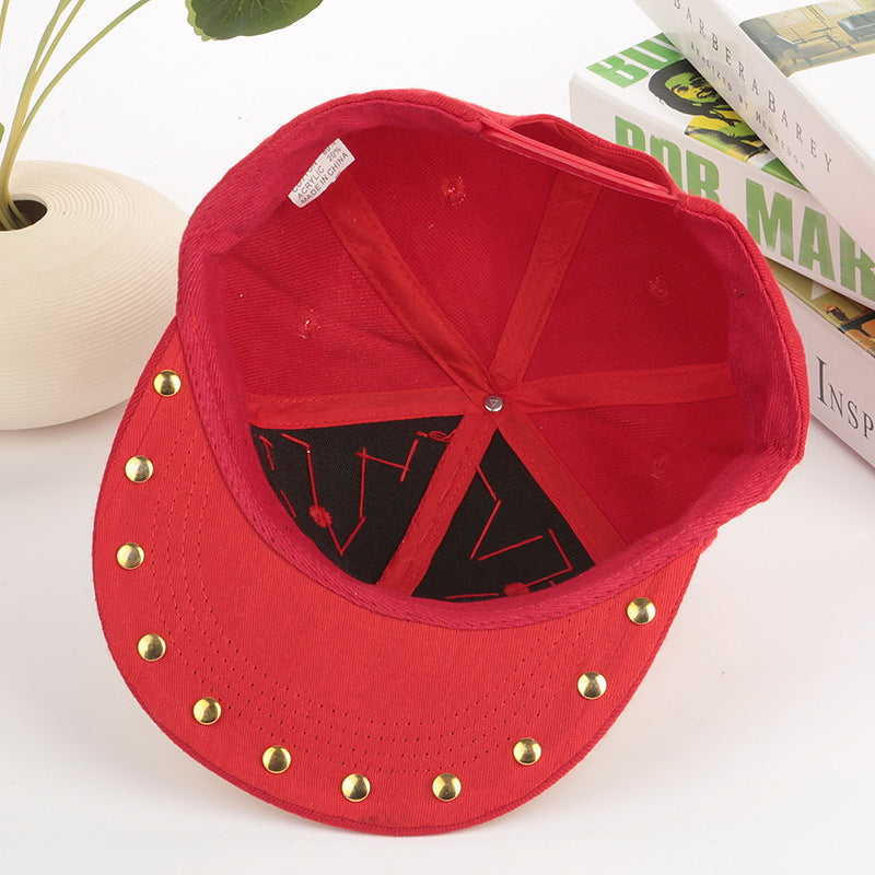 Baseball Cap with Stunning Gold Wing - Shaped Metal Embellishments