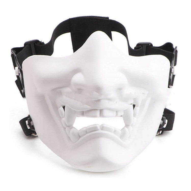 Menacing Black Demon - Style Airsoft Mask for Cosplay & Outdoor Games
