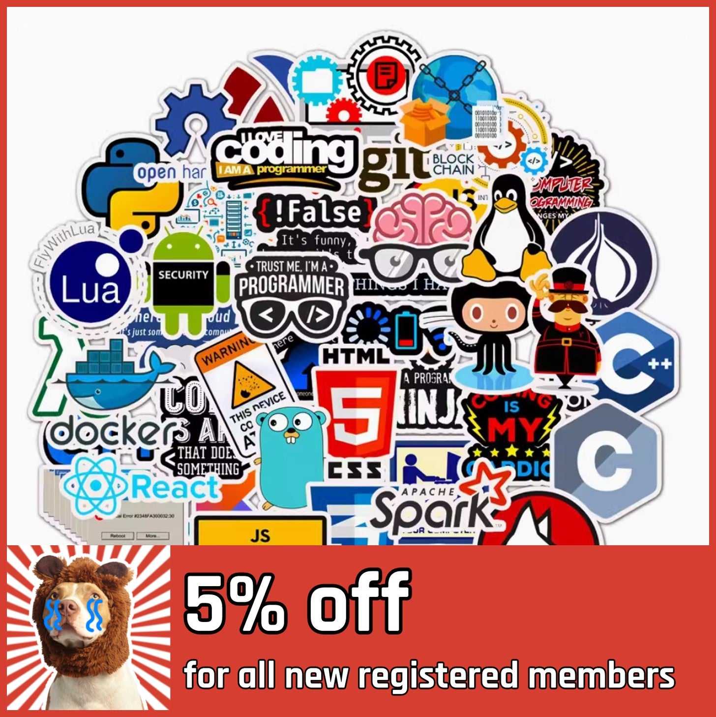 Cool Funny Stickers - Programmer