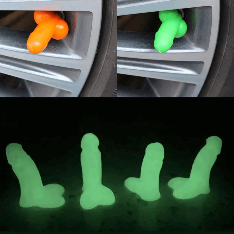 Car Penis shape Valve Stem Cap youcantbringitwithyou