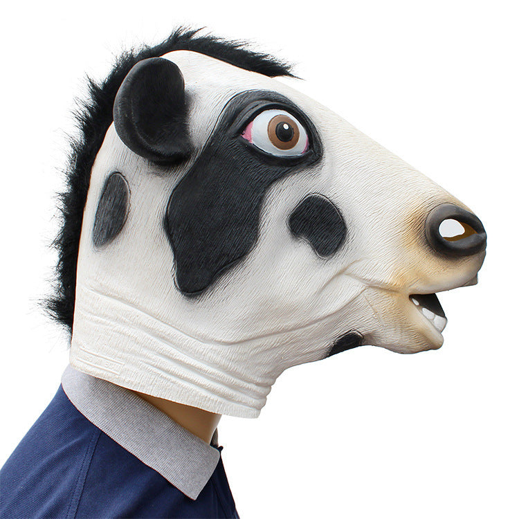 Halloween Party Must - Have: Cow Mask Latex Headgear for Unforgettable Celebrations