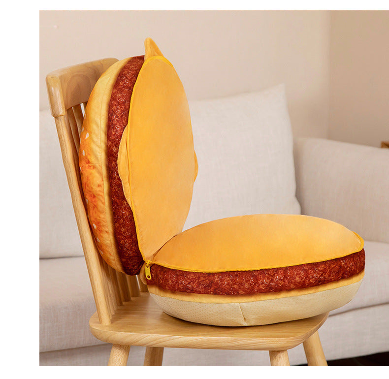 Giant Burger - Shaped Plush Pillow: Comfy and Fun Decor for Your Space
