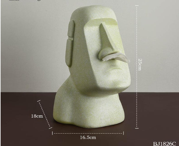 Unique Moai Stone Statue Mouth Tissue Box Decoration - A Must - Have Home Accessory!