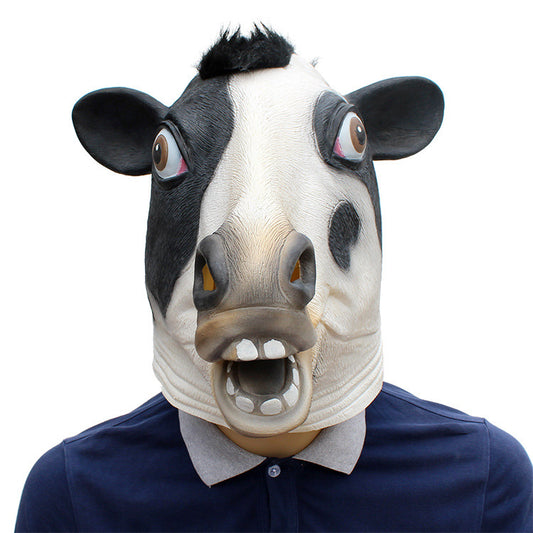 Halloween Party Must - Have: Cow Mask Latex Headgear for Unforgettable Celebrations