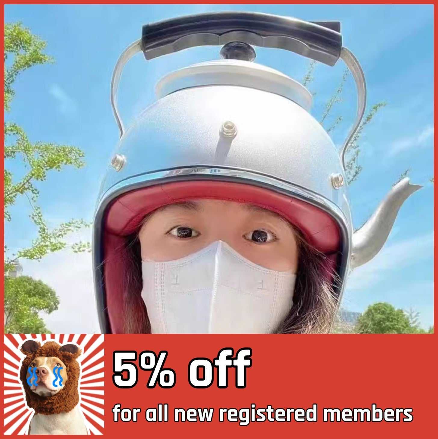 Teakettle Shape Cosplay Helmet