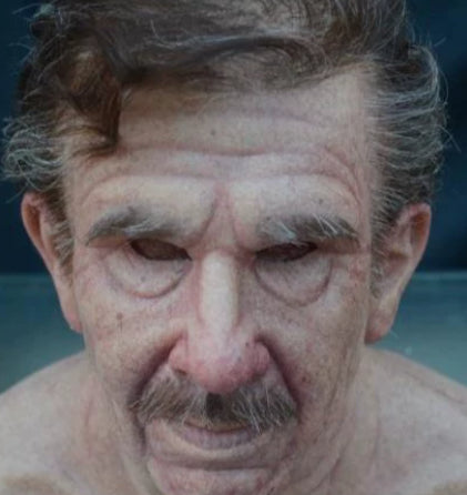 Halloween Granny Mask Latex Headgear Wig Mask