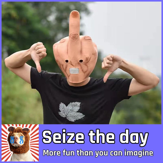 Novelty Middle Finger Full Head Latex Funny Mask
