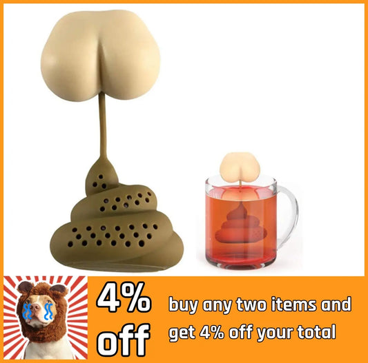 Poop Shaped Funny HerbalTea Bag Coffee Filter youcantbringitwithyou