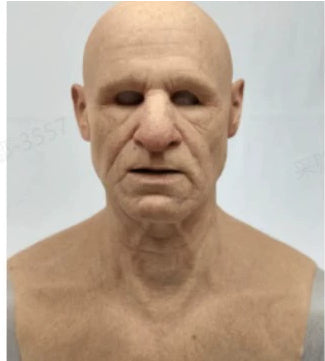 Halloween Granny Mask Latex Headgear Wig Mask