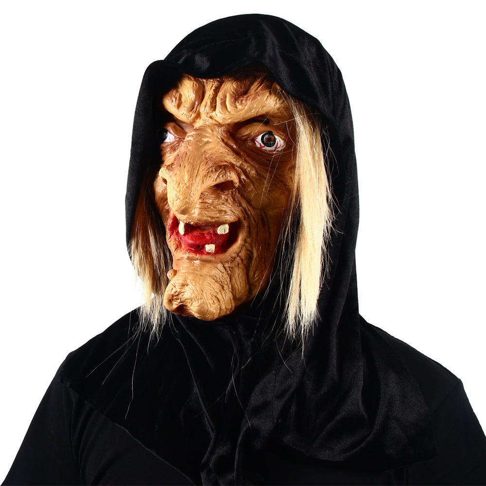 Terrifying Halloween Horror Mask - Latex Headgear for Unforgettable Party Dances