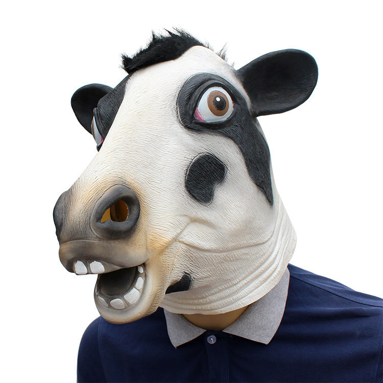 Halloween Party Must - Have: Cow Mask Latex Headgear for Unforgettable Celebrations