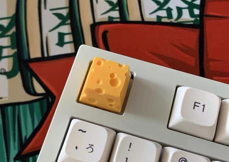 Cute Personality Resin Cheese  Keycaps