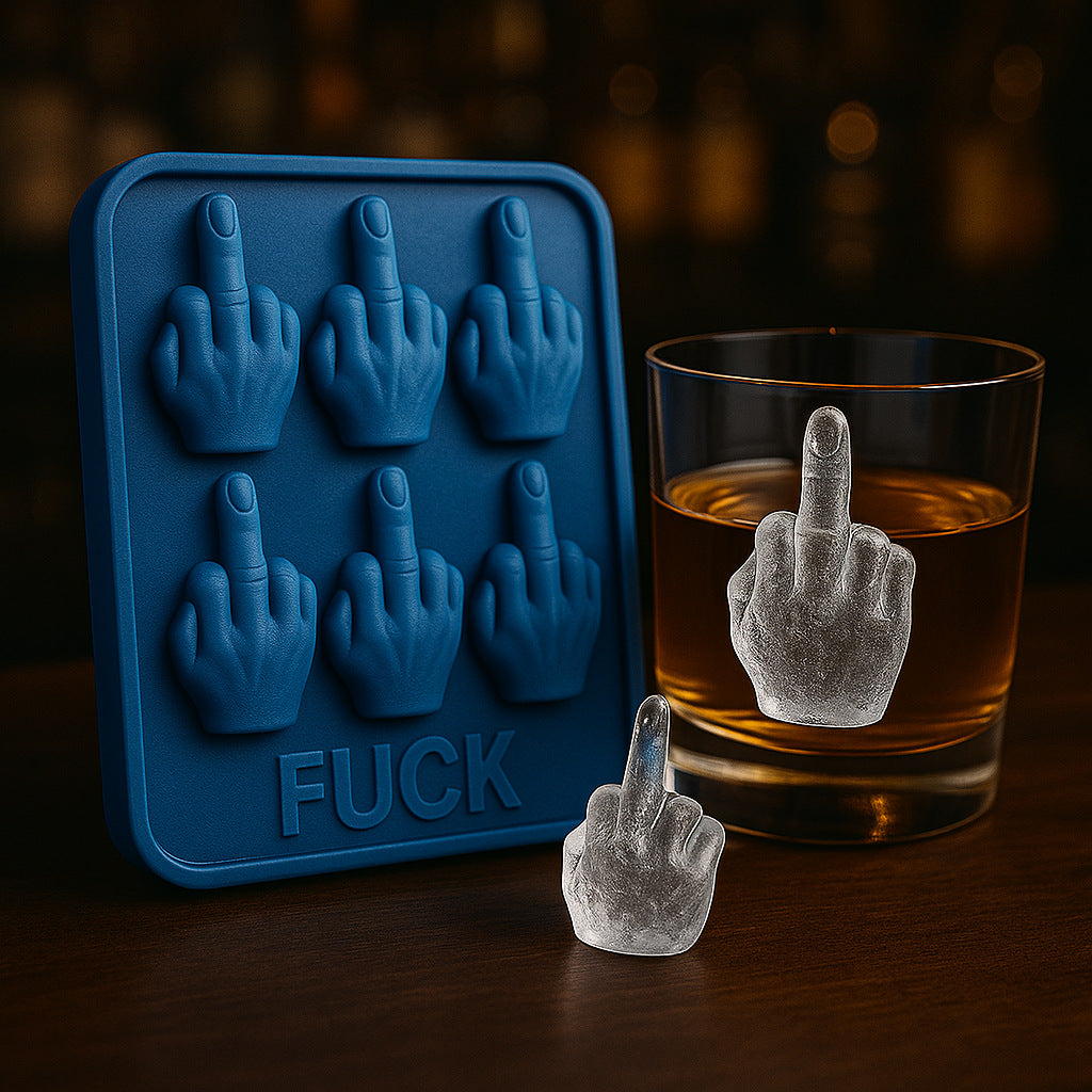 Silicone Middle Finger Ice Cube Mold Reusable