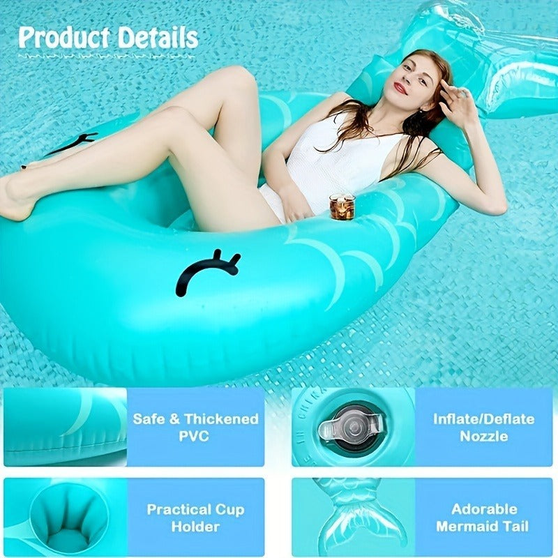 Cute Whale - shaped Inflatable Swimming Floa