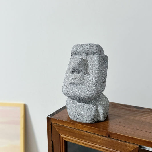 Moai Stone Statue Decoration - Creative Glasses Bracket for a Stylish Home